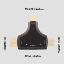 Load image into Gallery viewer, D62A DisplayPort + Mini DP + HDMI Male to HDMI Female 3 in 1 Adapter, D62A