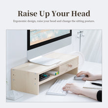 Load image into Gallery viewer, ORICO MSR-01-WD-BP Wood Grain Computer Monitor Holder, Size: 50 x 20 x 6.1cm, Size: 50 x 20 x 6.1cm
