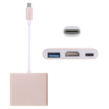 Load image into Gallery viewer, USB-C / Type-C 3.1 Male to USB-C / Type-C 3.1 Female &amp; HDMI Female &amp; USB 3.0 Female Adapter, Type-C+USB+HDMI (J), Type-C+USB+HDMI (G), Type-C+USB+HDMI (B), Type-C+USB+HDMI (S)
