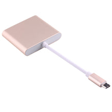 Load image into Gallery viewer, USB-C / Type-C 3.1 Male to USB-C / Type-C 3.1 Female &amp; HDMI Female &amp; USB 3.0 Female Adapter, Type-C+USB+HDMI (J), Type-C+USB+HDMI (G), Type-C+USB+HDMI (B), Type-C+USB+HDMI (S)