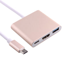Load image into Gallery viewer, USB-C / Type-C 3.1 Male to USB-C / Type-C 3.1 Female &amp; HDMI Female &amp; USB 3.0 Female Adapter, Type-C+USB+HDMI (J), Type-C+USB+HDMI (G), Type-C+USB+HDMI (B), Type-C+USB+HDMI (S)