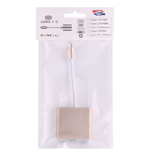 Load image into Gallery viewer, USB-C / Type-C 3.1 Male to USB-C / Type-C 3.1 Female &amp; HDMI Female &amp; USB 3.0 Female Adapter, Type-C+USB+HDMI (J), Type-C+USB+HDMI (G), Type-C+USB+HDMI (B), Type-C+USB+HDMI (S)