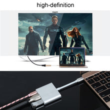 Load image into Gallery viewer, USB-C / Type-C 3.1 Male to USB-C / Type-C 3.1 Female &amp; HDMI Female &amp; USB 3.0 Female Adapter, Type-C+USB+HDMI (J), Type-C+USB+HDMI (G), Type-C+USB+HDMI (B), Type-C+USB+HDMI (S)