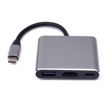 Load image into Gallery viewer, V125 UCB-C / Type-C Male to PD +  HDMI + USB 3.0 Female 3 in 1 Converter, 3 in 1