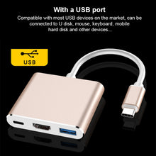 Load image into Gallery viewer, V125 UCB-C / Type-C Male to PD +  HDMI + USB 3.0 Female 3 in 1 Converter, 3 in 1