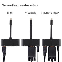 Load image into Gallery viewer, V126 UCB-C / Type-C Male to PD + HDMI + VGA + Audio + USB 3.0 Female 5 in 1 Converter, 5 in 1