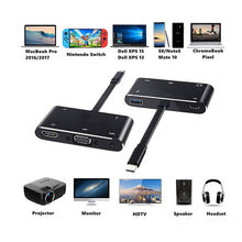 Load image into Gallery viewer, V126 UCB-C / Type-C Male to PD + HDMI + VGA + Audio + USB 3.0 Female 5 in 1 Converter, 5 in 1