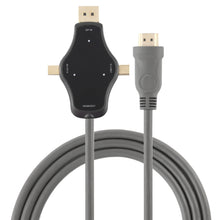 Load image into Gallery viewer, D65A 1.8m DisplayPort In &amp; Mini DP In &amp; USB-C / Type-C In to HDMI 4K Output Video Adapter Cable, D65A