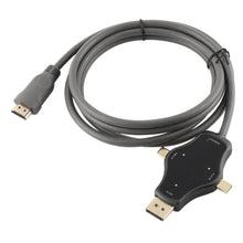 Load image into Gallery viewer, D65A 1.8m DisplayPort In &amp; Mini DP In &amp; USB-C / Type-C In to HDMI 4K Output Video Adapter Cable, D65A