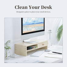 Load image into Gallery viewer, ORICO MSR-04-WD-BP 2-layer Wood Grain Computer Monitor Holder with Partition, Size: 50 x 20 x 13.5cm, 2-layer with Partition, Size: 50 x 20 x 13.5cm