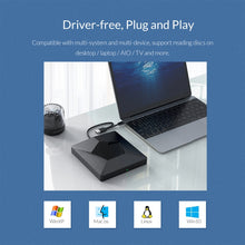 Load image into Gallery viewer, ORICO DVD-XD007 Portable USB 3.0 Interface External CD DVD Optical Drive CD/DVD-RW Recorder