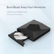 Load image into Gallery viewer, ORICO DVD-XD007 Portable USB 3.0 Interface External CD DVD Optical Drive CD/DVD-RW Recorder