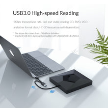 Load image into Gallery viewer, ORICO DVD-XD007 Portable USB 3.0 Interface External CD DVD Optical Drive CD/DVD-RW Recorder