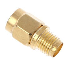 Load image into Gallery viewer, Straight Gold Plated RP-SMA Male to SMA Female Adapter, Straight RP-SMA Male to SMA Female