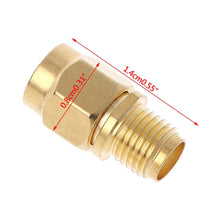 Load image into Gallery viewer, Straight Gold Plated RP-SMA Male to SMA Female Adapter, Straight RP-SMA Male to SMA Female