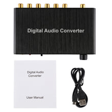 Load image into Gallery viewer, 2CH Digital Audio Decoder Converter with Optical Toslink SPDIF Coaxial for Home Theater / PS4 / PS3 / XBOX360, Support Volume Control, AC-3, DTS
