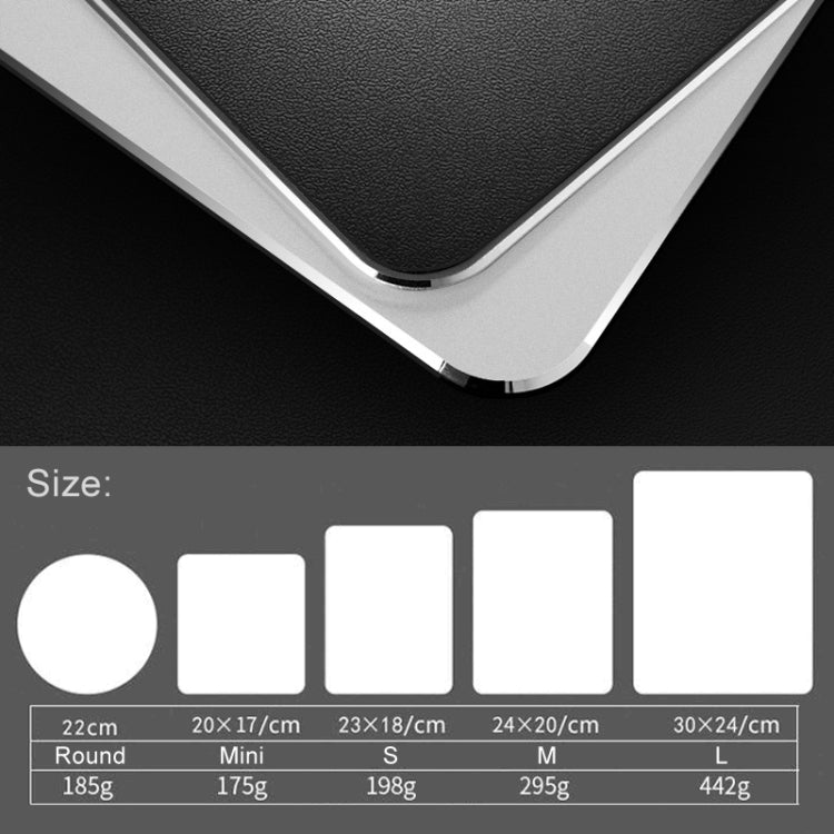 Aluminum Alloy Double-sided Non-slip Mat Desk Mouse Pad, Size : M, Size : M