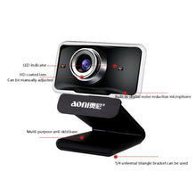 Load image into Gallery viewer, aoni C11 720P 150-degree Wide-angle Manual Focus HD Computer Camera with Microphone, C11
