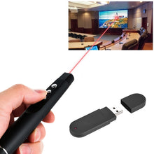Load image into Gallery viewer, 2.4GHz Wireless Laser PowerPoint Page Turning Pen Multimedia Wireless Presentation Projection Pen with USB Receiver, Remote Control Distance: 30m, 30m