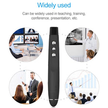 Load image into Gallery viewer, 2.4GHz Wireless Laser PowerPoint Page Turning Pen Multimedia Wireless Presentation Projection Pen with USB Receiver, Remote Control Distance: 30m, 30m
