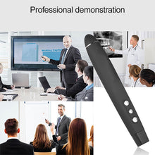 Load image into Gallery viewer, 2.4GHz Wireless Laser PowerPoint Page Turning Pen Multimedia Wireless Presentation Projection Pen with USB Receiver, Remote Control Distance: 30m, 30m