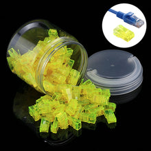 Load image into Gallery viewer, 100 PCS Anpwoo Amp01 RJ45 Connector Modular Plug, 100 PCS (Yellow), 100 PCS (Blue), 100 PCS (Orange)