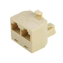 Load image into Gallery viewer, RJ45 Dual Ports LAN Ethernet Connector Network Adapter, 2 RJ45 Female to RJ45 Male
