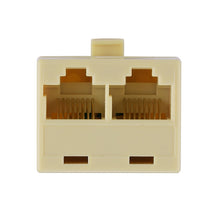 Load image into Gallery viewer, RJ45 Dual Ports LAN Ethernet Connector Network Adapter, 2 RJ45 Female to RJ45 Male