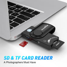 Load image into Gallery viewer, ROCKETEK CR310 USB 3.0 + TF Card + SD Card + SIM Card + Smart Card Multi-function Card Reader, USB 3.0