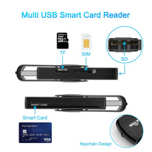 Load image into Gallery viewer, ROCKETEK CR310 USB 3.0 + TF Card + SD Card + SIM Card + Smart Card Multi-function Card Reader, USB 3.0