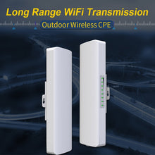 Load image into Gallery viewer, COMFAST CF-E312A Qualcomm AR9344 5.8GHz 300Mbps/s Outdoor ABS Wireless Network Bridge with POE Adapter