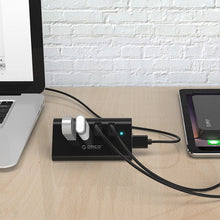 Load image into Gallery viewer, ORICO SHC-U3 ABS Material Desktop 4 Ports USB 3.0 HUB with Phone / Tablet Holder &amp; 1m USB Cable &amp; LED Indicator, SHC-U3