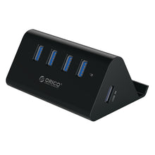 Load image into Gallery viewer, ORICO SHC-U3 ABS Material Desktop 4 Ports USB 3.0 HUB with Phone / Tablet Holder &amp; 1m USB Cable &amp; LED Indicator, SHC-U3
