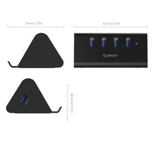 Load image into Gallery viewer, ORICO SHC-U3 ABS Material Desktop 4 Ports USB 3.0 HUB with Phone / Tablet Holder &amp; 1m USB Cable &amp; LED Indicator, SHC-U3