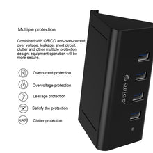 Load image into Gallery viewer, ORICO SHC-U3 ABS Material Desktop 4 Ports USB 3.0 HUB with Phone / Tablet Holder &amp; 1m USB Cable &amp; LED Indicator, SHC-U3