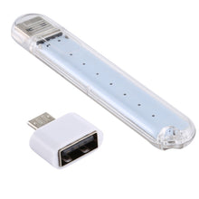 Load image into Gallery viewer, 8LEDs 5V 200LM USB LED Book Light Portable Night Light, with Micro Adapter, with Micro Adapter