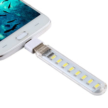 Load image into Gallery viewer, 8LEDs 5V 200LM USB LED Book Light Portable Night Light, with Micro Adapter, with Micro Adapter