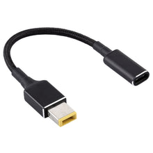 Load image into Gallery viewer, PD 100W 18.5-20V Big Square to USB-C / Type-C Nylon Braid Cable for Lenovo Laptop Notebook, Length: about 30cm, T570/T470/470s &amp; X1 Carbon 2018