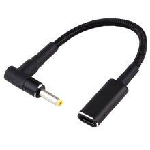 Load image into Gallery viewer, 4.0 x 1.7mm Elbow to USB-C / Type-C Adapter Nylon Braid Cable