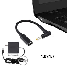 Load image into Gallery viewer, 4.0 x 1.7mm Elbow to USB-C / Type-C Adapter Nylon Braid Cable