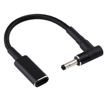 Load image into Gallery viewer, PD 100W 18.5-20V 4.0 x 1.35mm Elbow to USB-C / Type-C Adapter Nylon Braid Cable