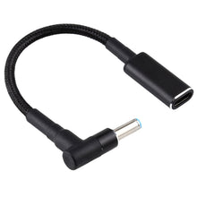 Load image into Gallery viewer, PD 100W 18.5-20V 4.5 x 0.6mm Elbow to USB-C / Type-C Adapter Nylon Braid Cable for HP, 4.5 x 0.6mm