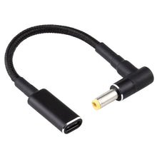 Load image into Gallery viewer, PD 100W 18.5-20V 5.5 x 2.5mm Elbow to USB-C / Type-C Adapter Nylon Braid Cable, 5.5 x 2.5mm