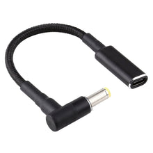 Load image into Gallery viewer, PD 100W 18.5-20V 5.5 x 2.5mm Elbow to USB-C / Type-C Adapter Nylon Braid Cable, 5.5 x 2.5mm
