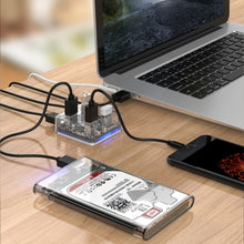 Load image into Gallery viewer, ORICO MH4U-100 USB 3.0 Transparent Desktop HUB with 100cm Micro USB Cable, MH4U-100
