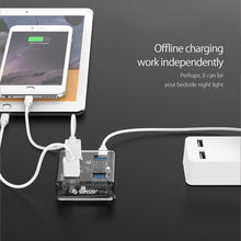 Load image into Gallery viewer, ORICO MH4U-100 USB 3.0 Transparent Desktop HUB with 100cm Micro USB Cable, MH4U-100