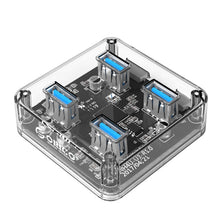 Load image into Gallery viewer, ORICO MH4U-100 USB 3.0 Transparent Desktop HUB with 100cm Micro USB Cable, MH4U-100