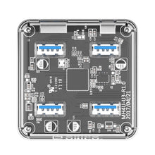 Load image into Gallery viewer, ORICO MH4U-100 USB 3.0 Transparent Desktop HUB with 100cm Micro USB Cable, MH4U-100