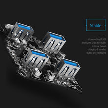Load image into Gallery viewer, ORICO MH4U-100 USB 3.0 Transparent Desktop HUB with 100cm Micro USB Cable, MH4U-100