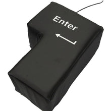 Load image into Gallery viewer, Big Enter Button USB Computer Desktop Pillow Creative Vent Enter Key Hand Pillow(Black)